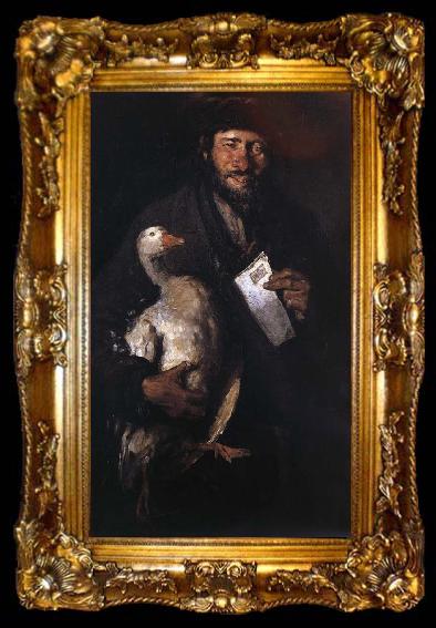framed  Nicolae Grigorescu Jew with a Goose, ta009-2